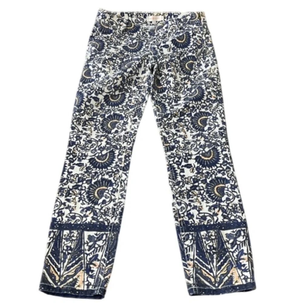 TORY‎ BURCH IZZY PRINTED CROPPED SKINNY JEANS WOMEN'S SIZE 25